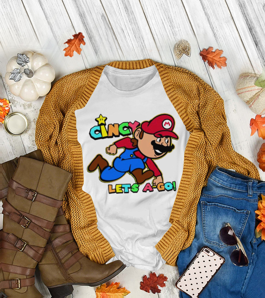 Cincy Let's A-Go Mr Mario Cincinnati T-Shirt