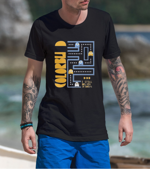 Colorblind I Still Believe In Ghosts Pac-Man Ghosts Maze T-Shirt