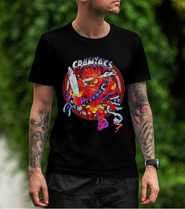 Craniacs Sonny Monster Warrior With Spiked Hair And Eye Patch Holding Sword T-Shirt