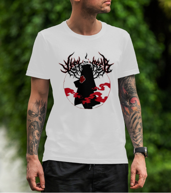 Left To Suffer Ninja Skull Shadow Red Cloud T-Shirt