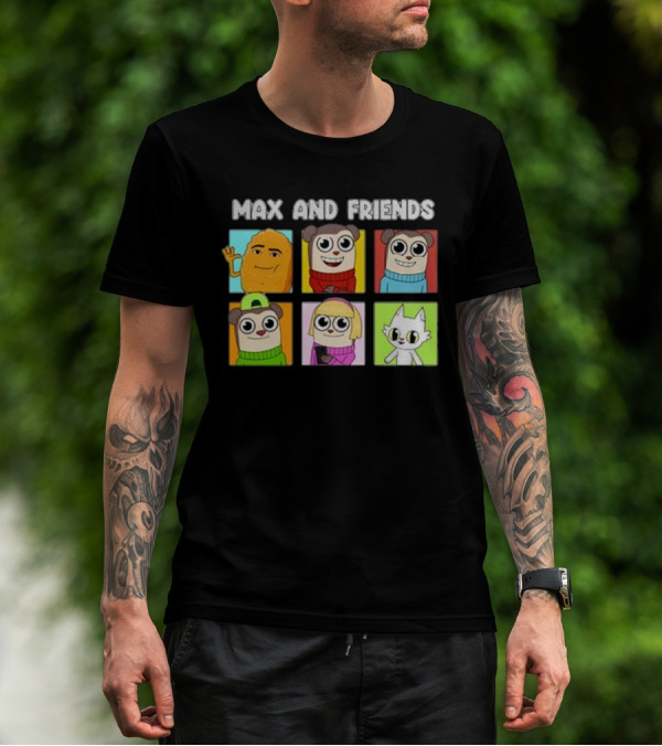 Max And Friends Cartoon Characters Collection T-Shirt