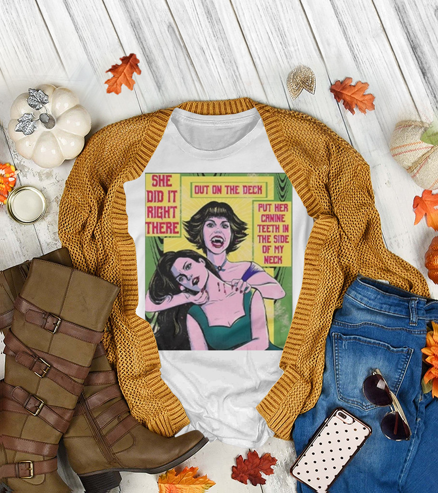 Chappell Roan She Did It Right There Out on the Deck Put Her Canine Teeth in the Side of My Neck Red Wine Supernova T-Shirt