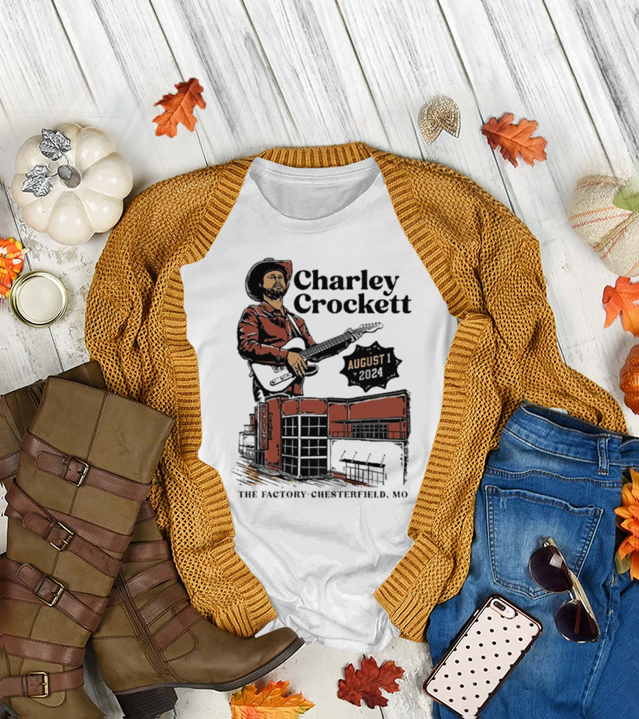 Charley Crockett Live at The Factory Chesterfield MO August 1 T-Shirt