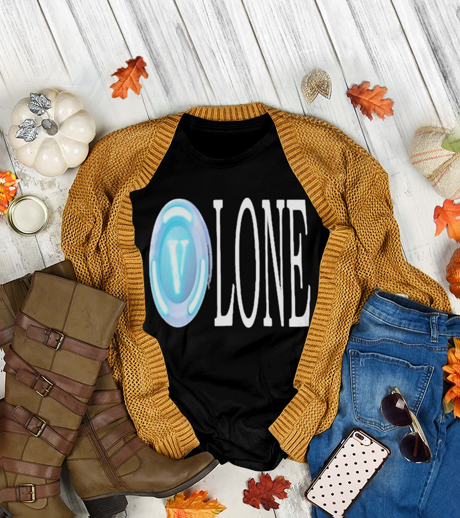 Bussinapparelco Vlone Vbuck Coin Icon and Text T-Shirt