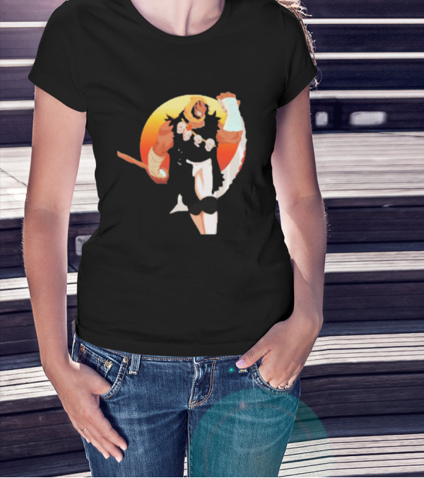 CALIFORNIA NIGHTMARE ISSUE #3 Fierce Warrior With Skulls And Sunset Background T-Shirt