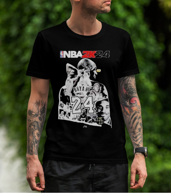 NBA 2K24 Mamba Day Kobe Bryant 24 08 24 Two Sides T-Shirt