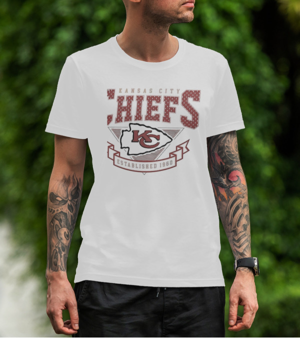 Kansas City Chiefs Established 1960 Retro Team Logo Starter 80s T-Shirt