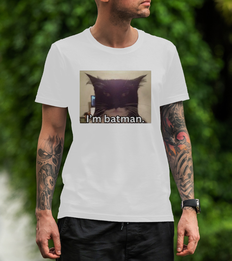 Bruh I'm Batman Cat Meme T-Shirt