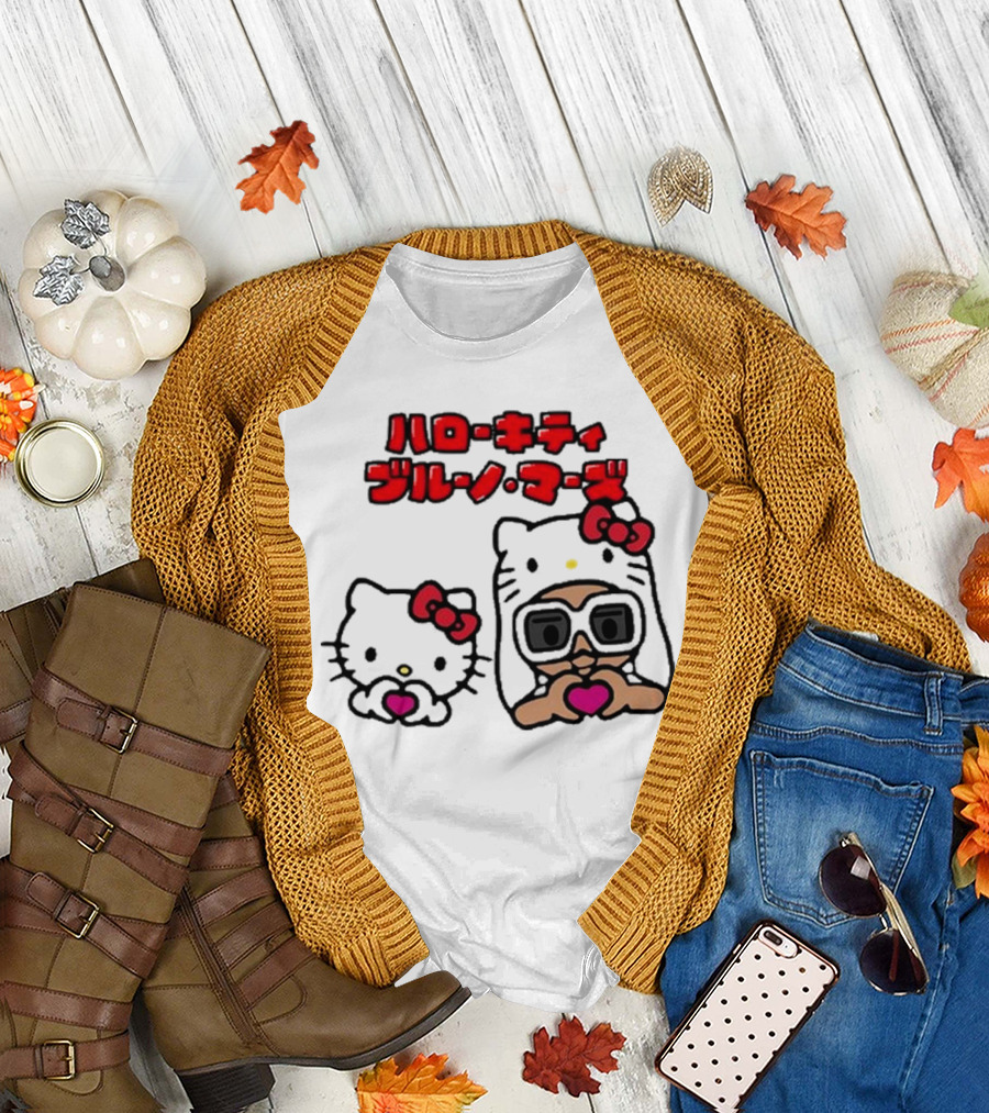 Bruno Mars X Hello Kitty Anime Japan Collaboration 2nd Edition T-Shirt