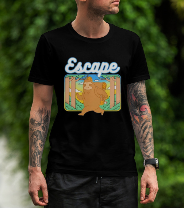 Escape The Ordinary Sloth Walking Through Nature T-Shirt