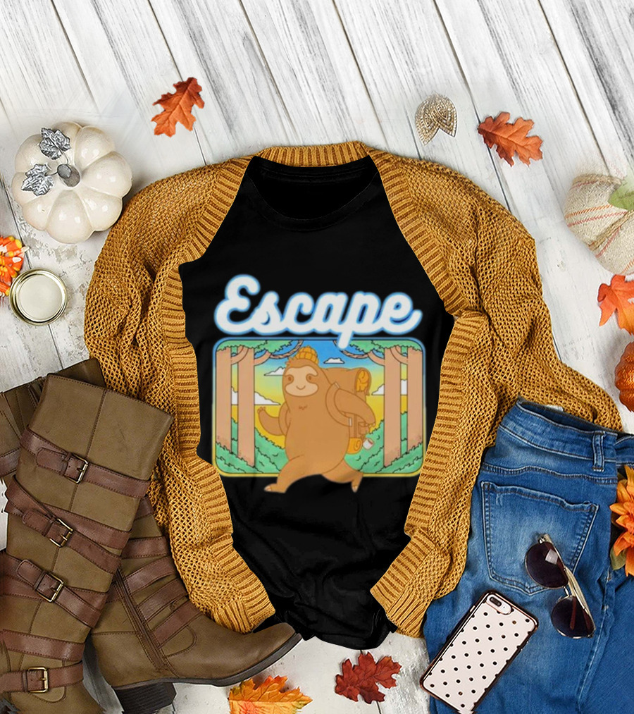 Escape The Ordinary Sloth Walking Through Nature T-Shirt