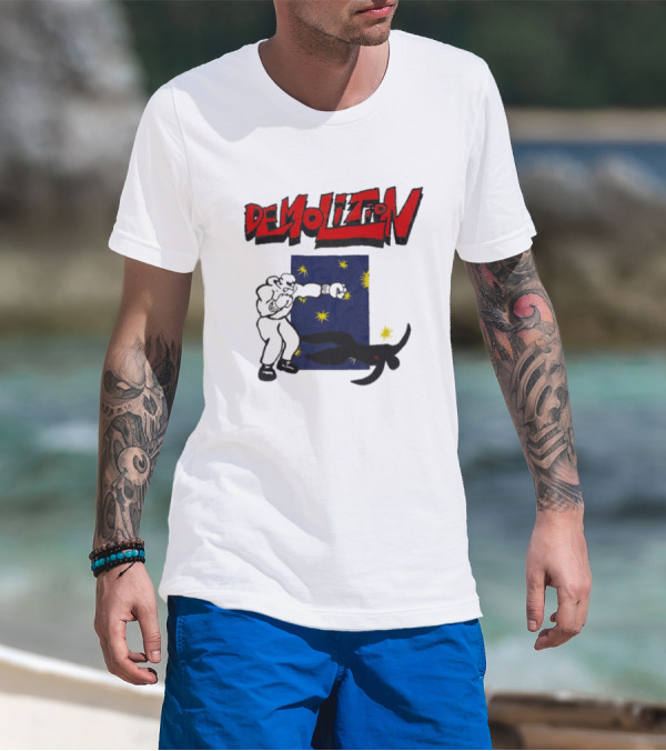 Demolition Extremely Good Boxing Punch Against Starry Night Shadow T-Shirt
