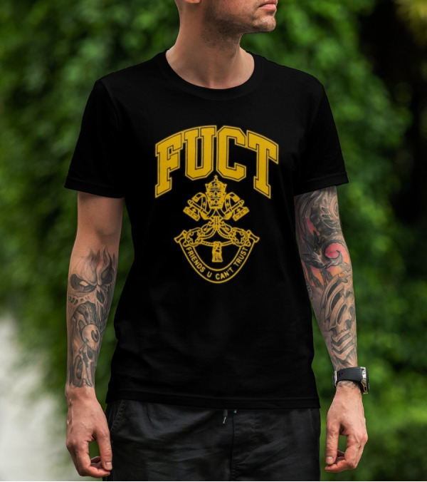 Fuct Friends U Can't Trust Vatican City Crest T-Shirt