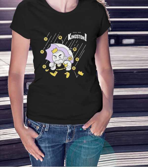 Bald Emo Kingston Character With Umbrella And Crown Symbols T-Shirt