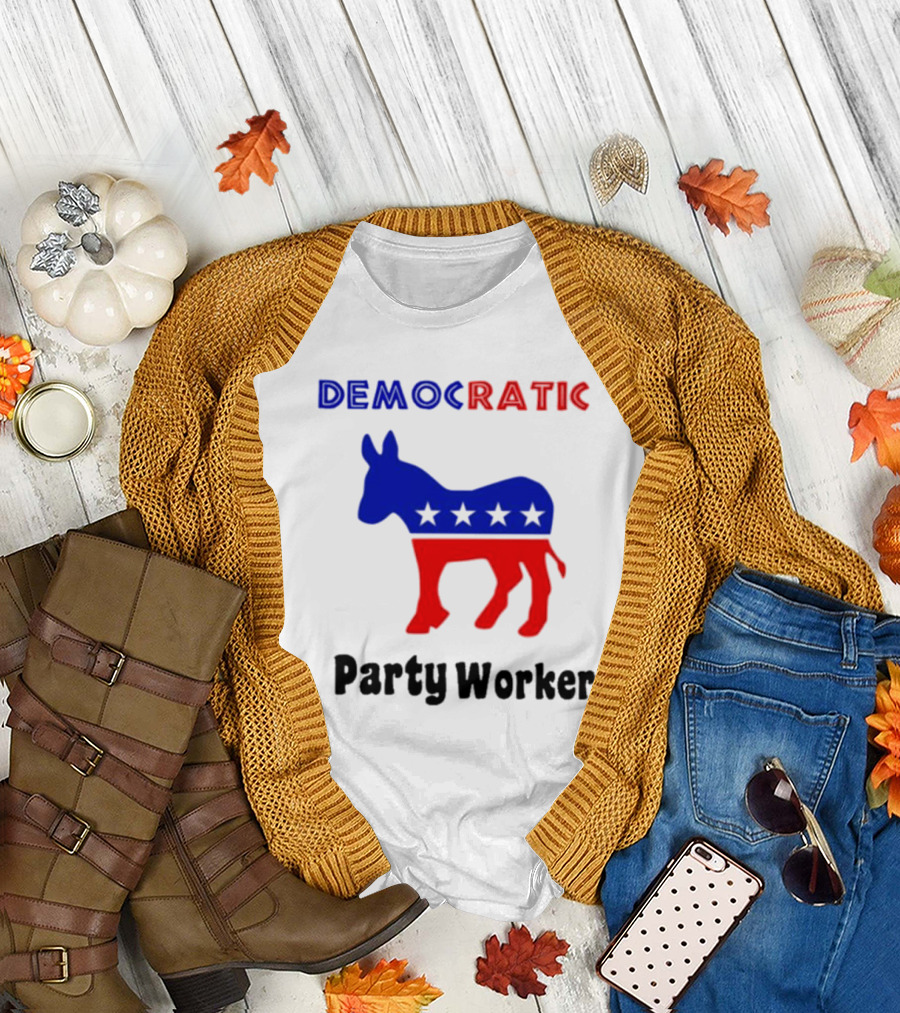 Democratic Party Worker Donkey Emblem T-Shirt