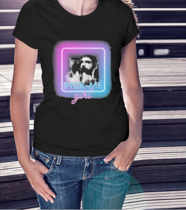 Pick Me Girl Neon Cat Square T-Shirt