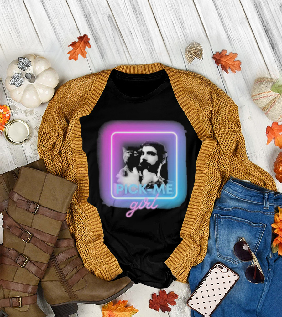 Pick Me Girl Neon Cat Square T-Shirt