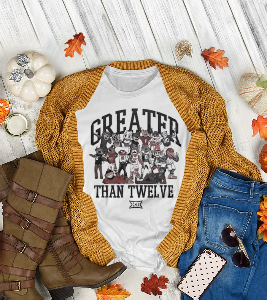 Greater Than Twelve Big 12 Mascot Family T-Shirt