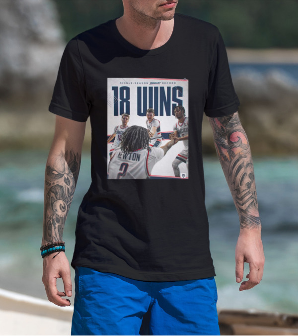 Single Season Bigeast Record 18 Wins UConn Basketball Team T-Shirt