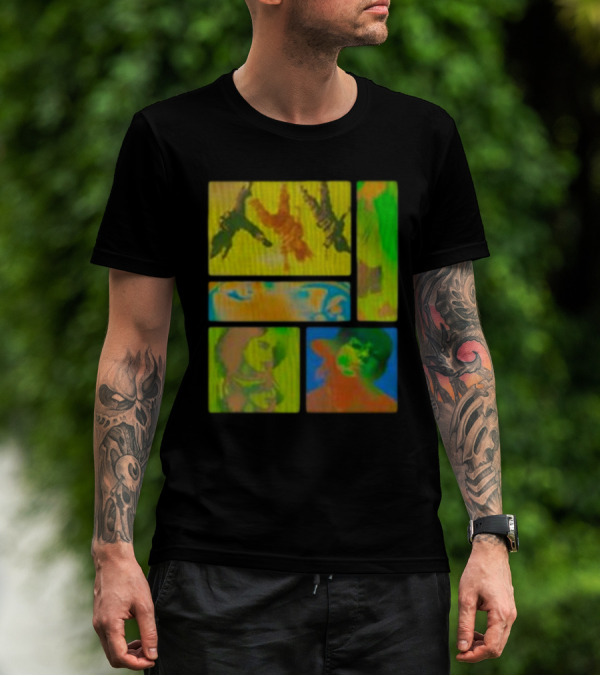 Billie Eilish Birds Of A Feather Collage Thermal Multicolor Portraits T-Shirt