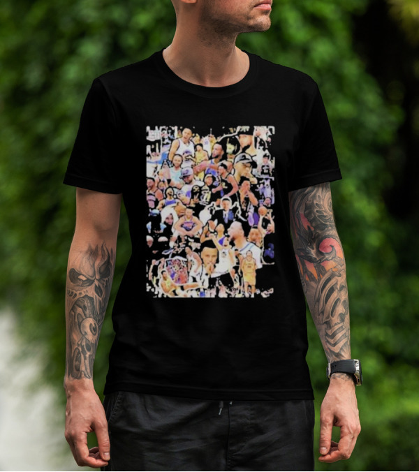Happy Birthday Stephen Curry Basketball Court Emotions Collage T-Shirt