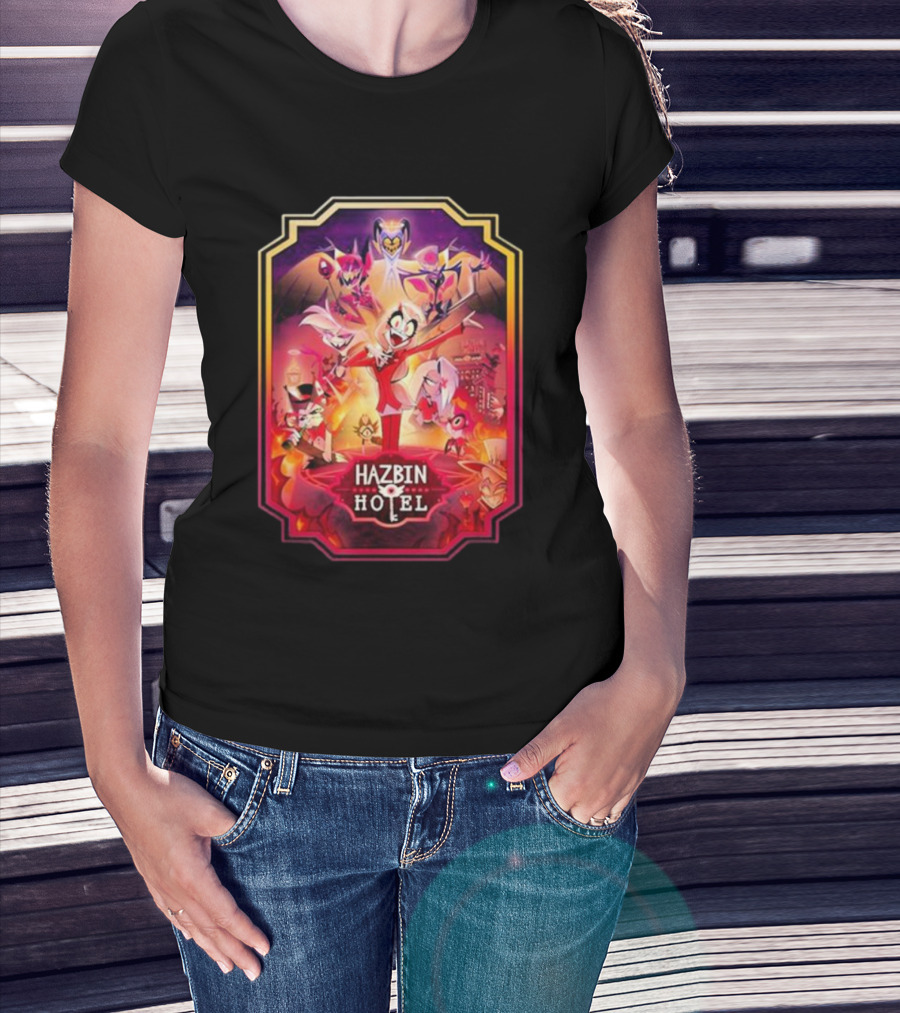 Hazbin Hotel Vibrant Character Montage T-Shirt