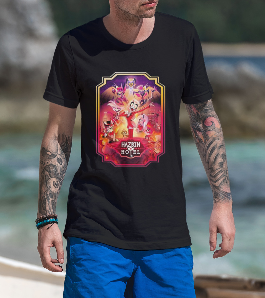 Hazbin Hotel Vibrant Character Montage T-Shirt