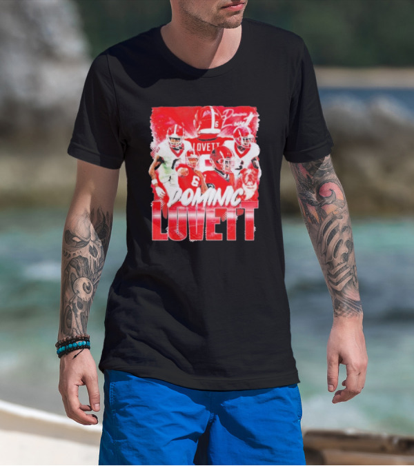 Georgia Bulldogs Dominic Lovett Football Sportswear T-Shirt