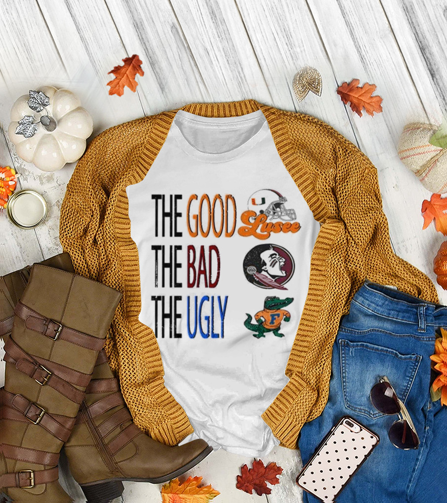 University of Miami The Good The Bad The Ugly Hurricanes Seminoles Gators T-Shirt