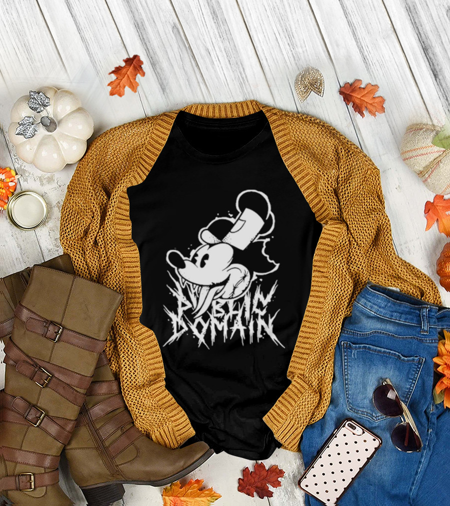 Junkyardla Mickey Mouse Public Domain Grim T-Shirt