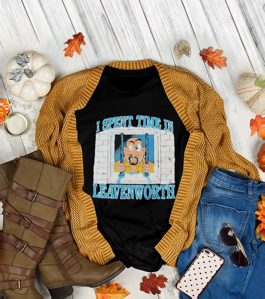 I Spent Time In Leavenworth Cartoon Prisoner Behind Bars T-Shirt