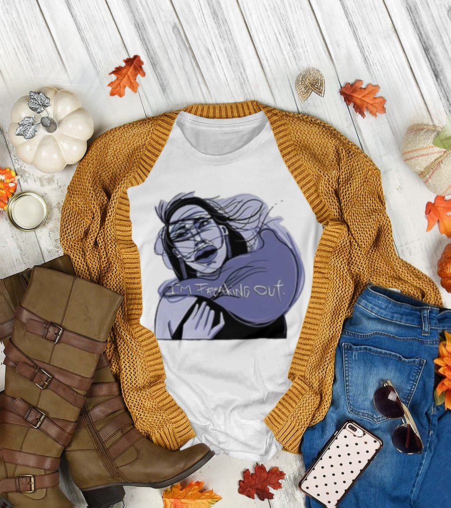 I'm Freaking Out Artistic Expression in Emotional Turmoil T-Shirt