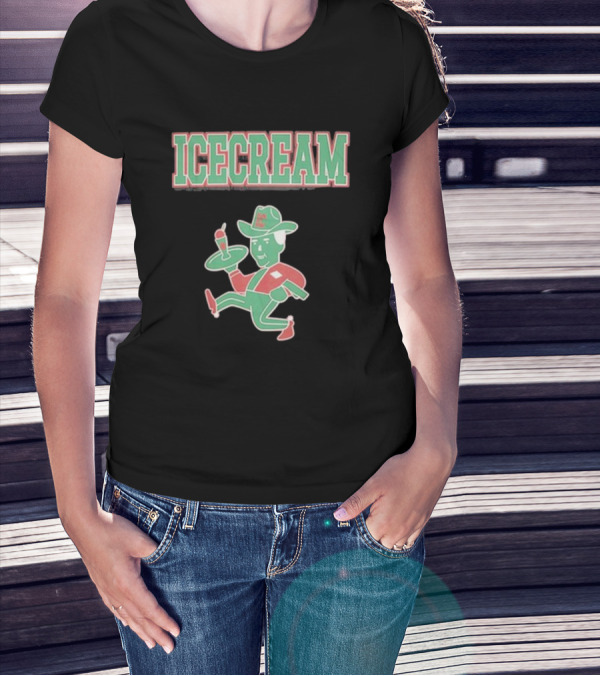 ICECREAM Retro Cowboy Dessert T-Shirt