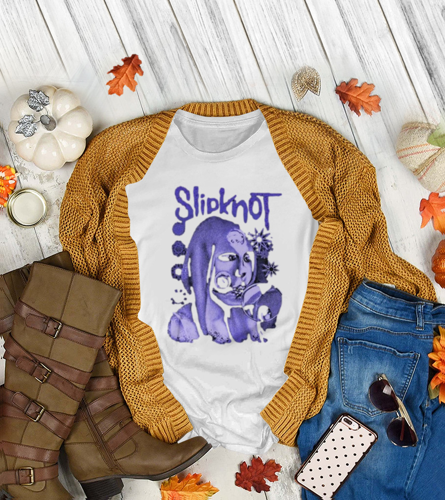 Slipknot Inbetween Shapes Abstract Masked Figure with Geometric T-Shirt