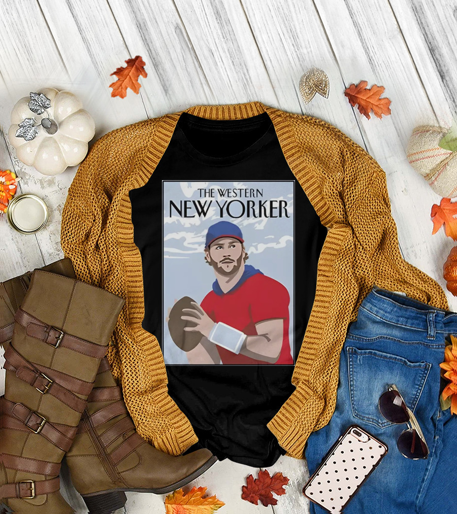 The Western New Yorker Bills Josh Allen Football T-Shirt
