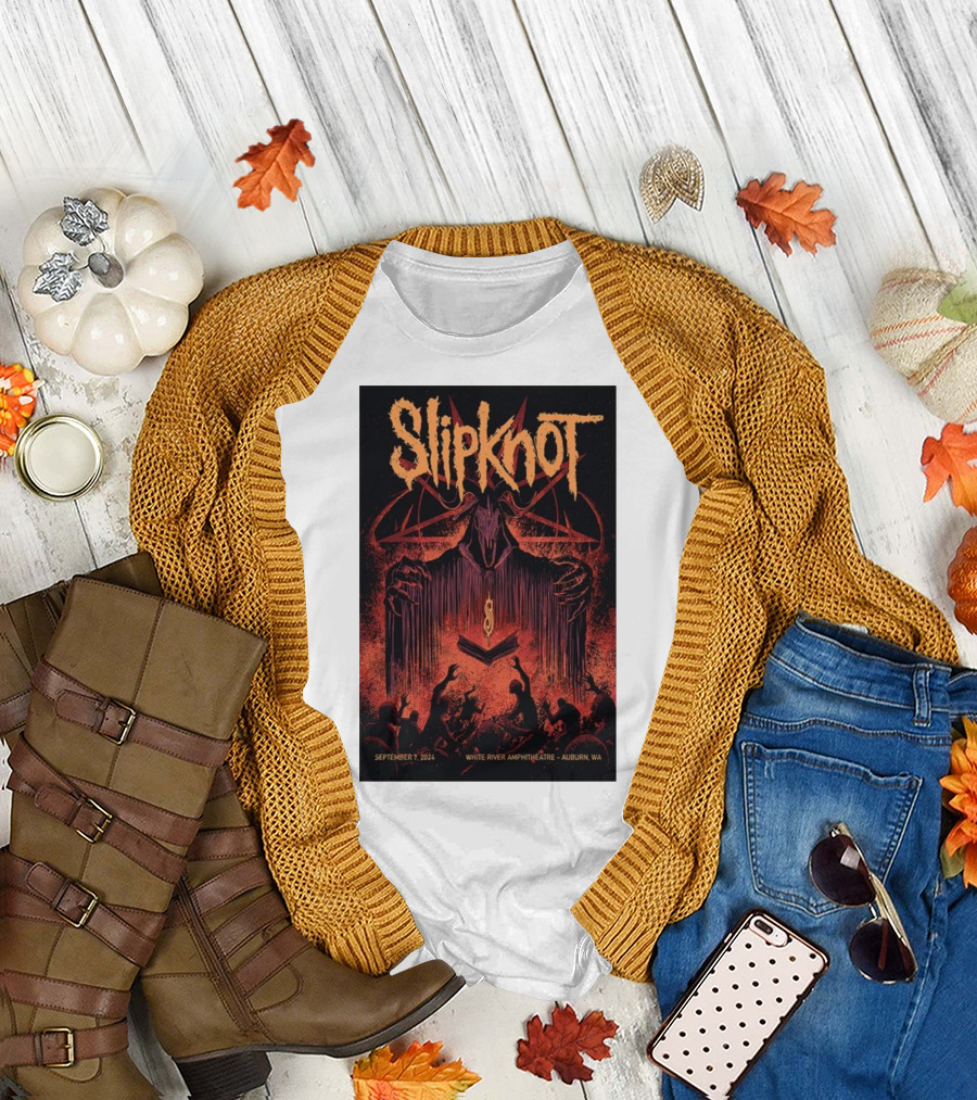 Slipknot September 7 2024 White River Amphitheatre Auburn WA Concert T-Shirt