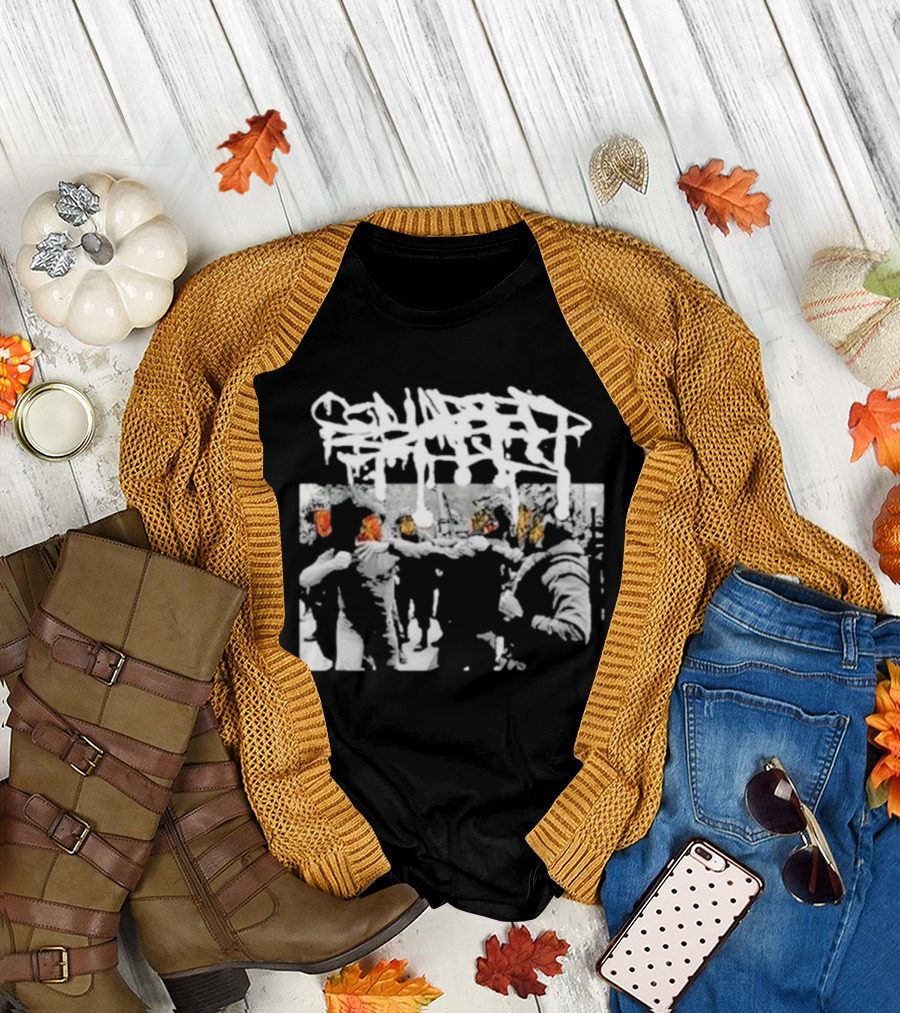 Squad Beat Collapsed Skull Neighbors Riot Scene T-Shirt