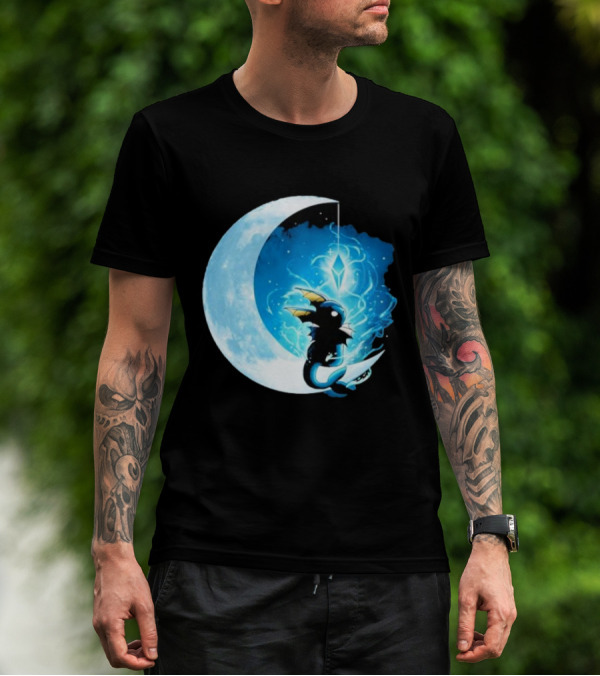 Water Stone Moon Vallina84 Fantasy Creature Crescent Magic T-Shirt