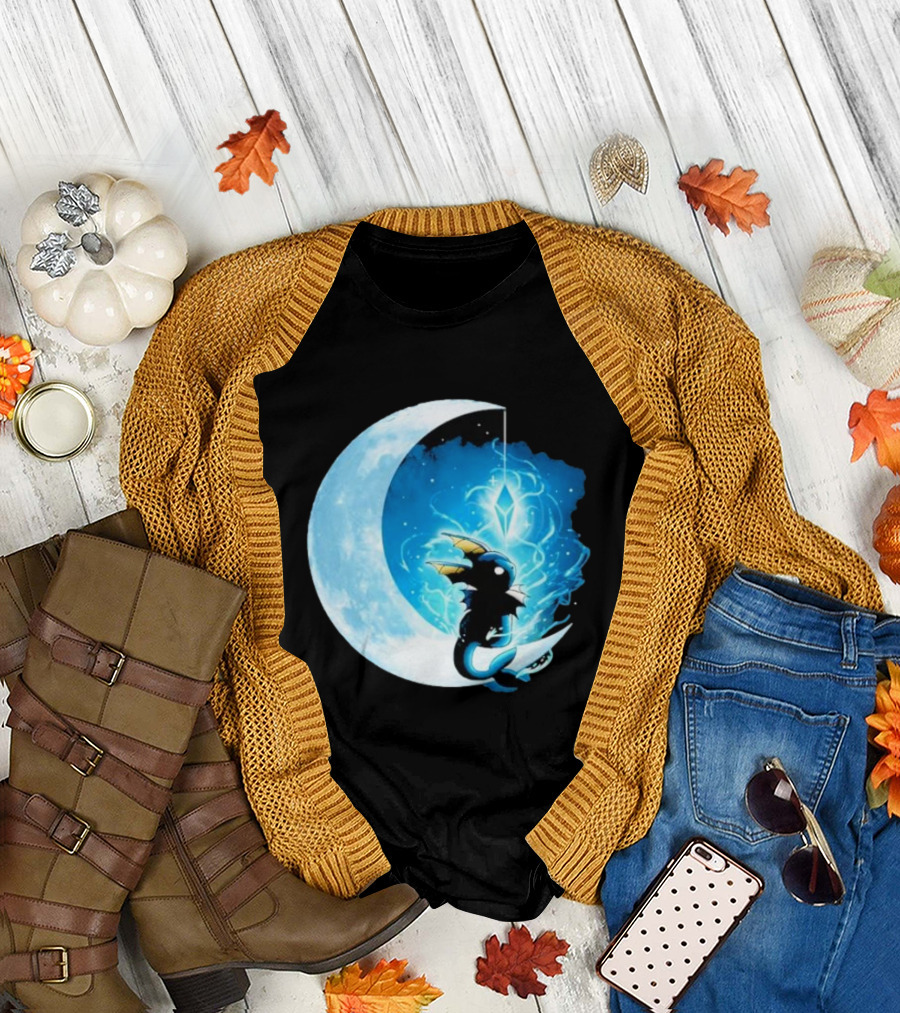 Water Stone Moon Vallina84 Fantasy Creature Crescent Magic T-Shirt