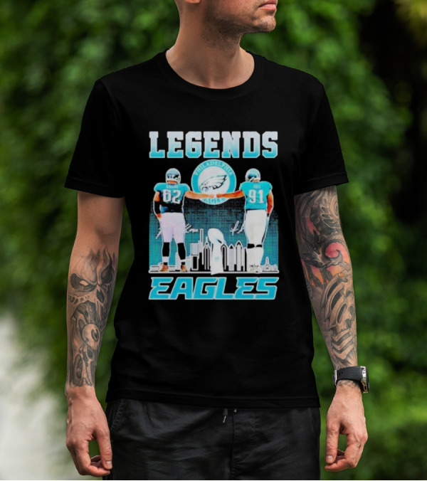 Legends Eagles 62 91 Philadelphia Football Players T-Shirt