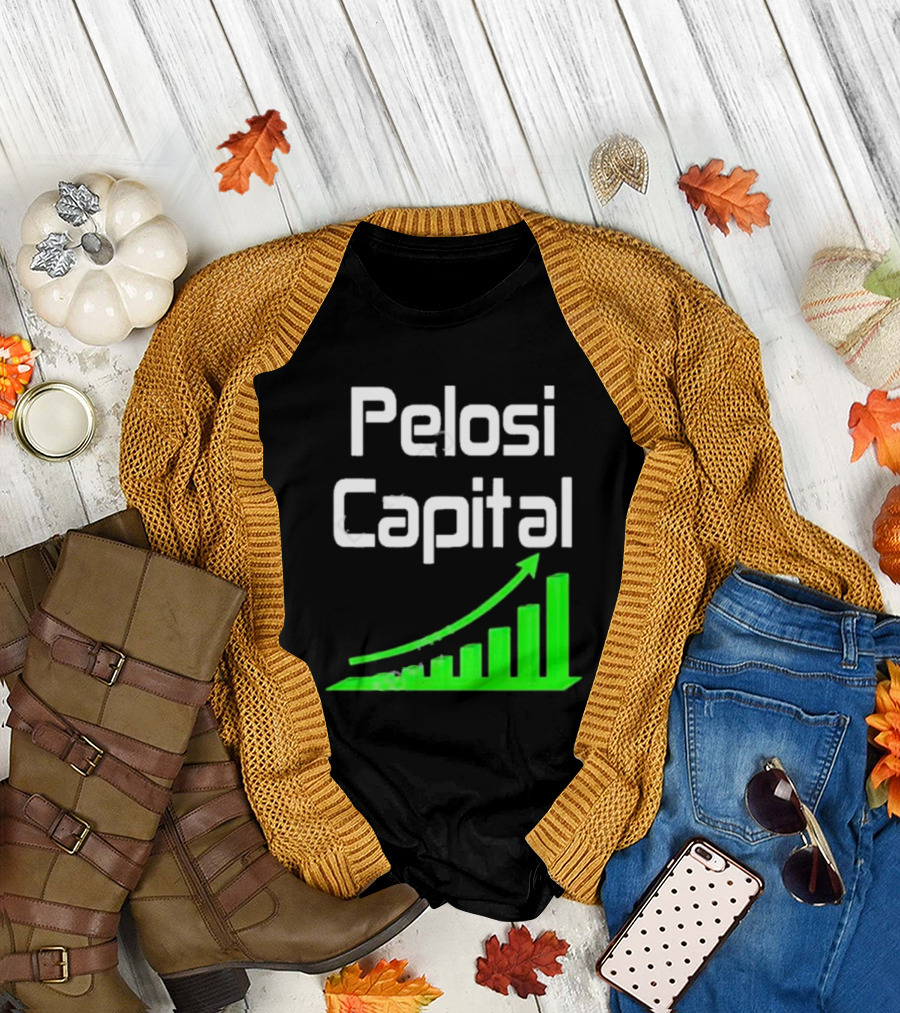 Liathetrader Pelosi Capital Green Arrow Graph T-Shirt