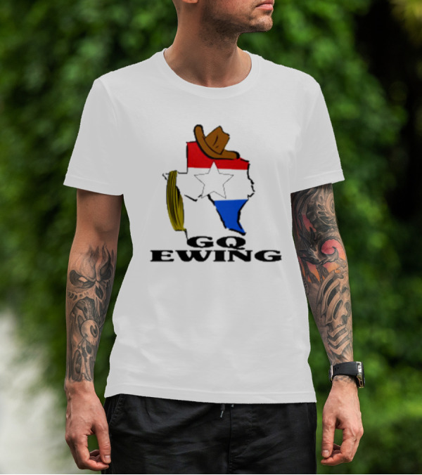 Lone Star GQ Ewing Texas Hat Star Colors T-Shirt