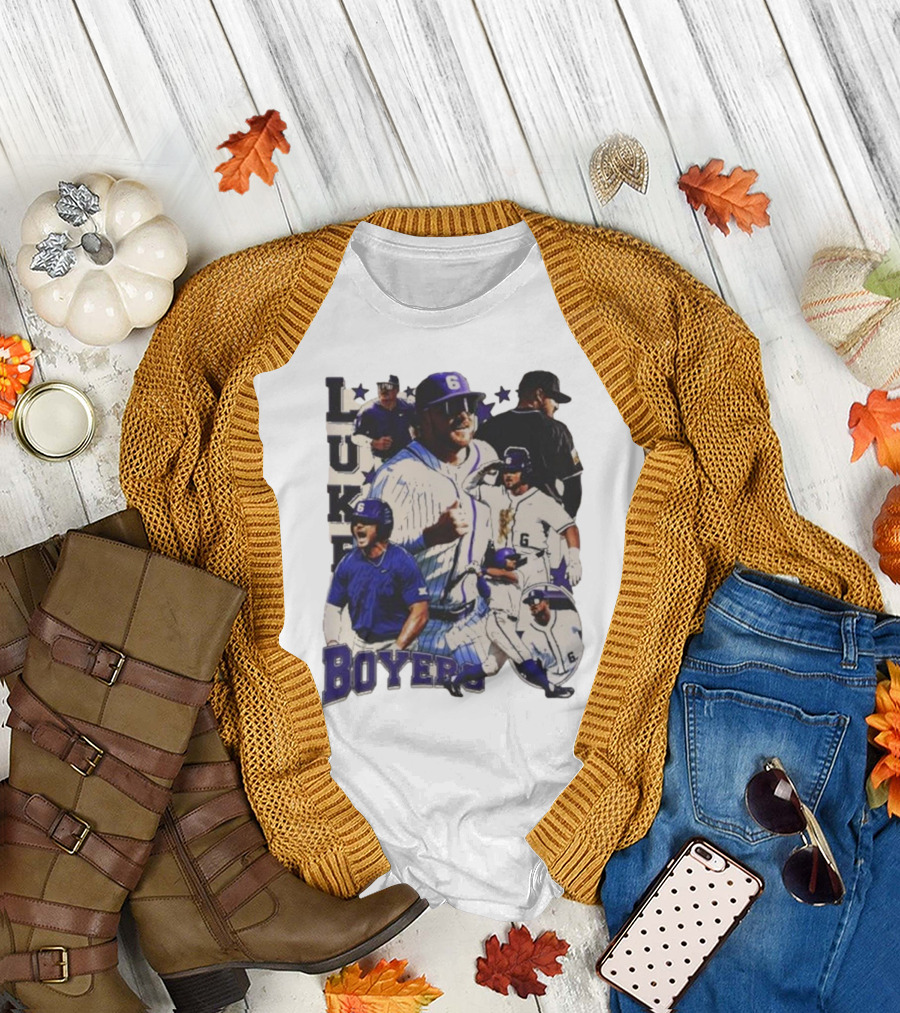 Luke Boyers TCU Horned Frogs Baseball 6 Multi-Action Highlights T-Shirt