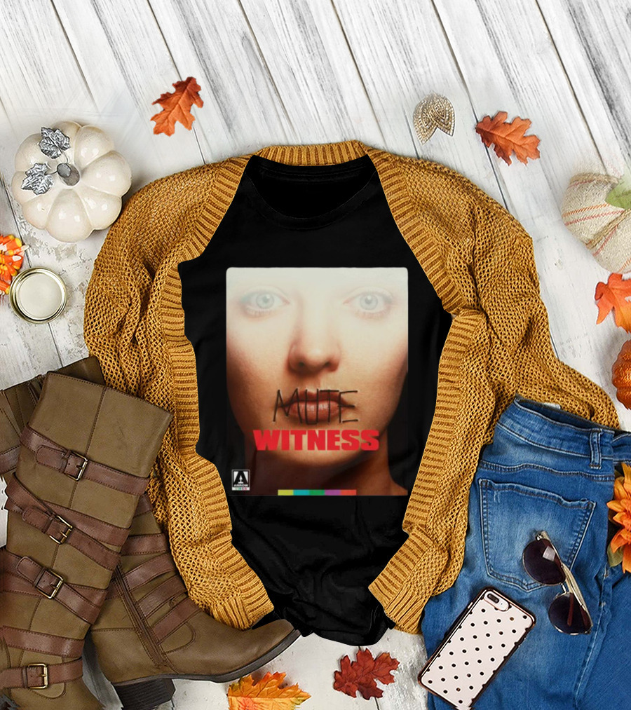Mute Witness Arrow Video Face with Sewn Lips T-Shirt