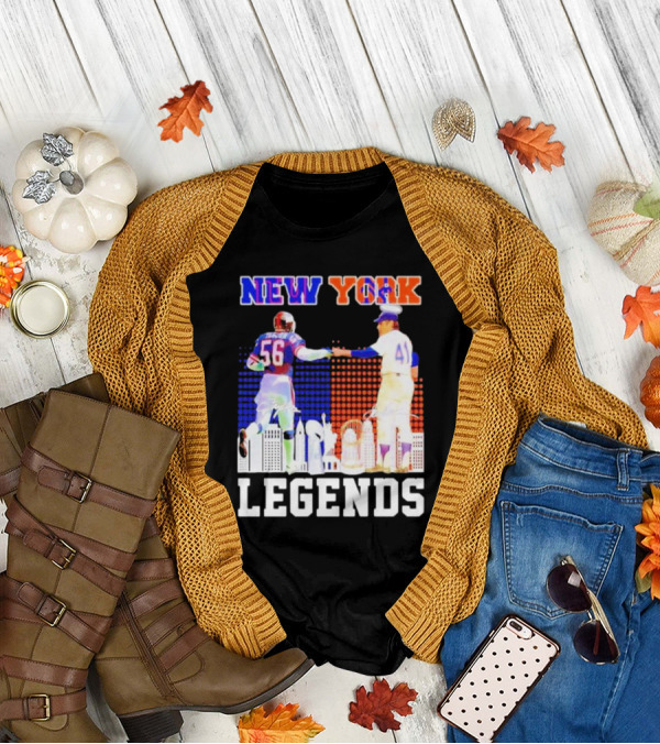 New York Lawrence Taylor Tom Seaver Legends Signatures T-Shirt