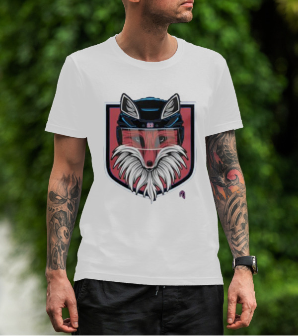 NYR Fox Shield Hockey Logo Helmet T-Shirt