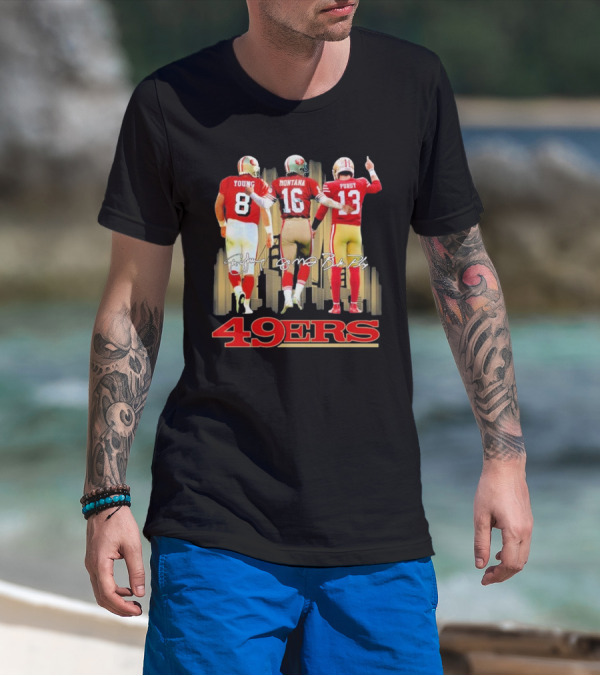 Young Montana Purdy 49ers Signatures Skyline T-Shirt