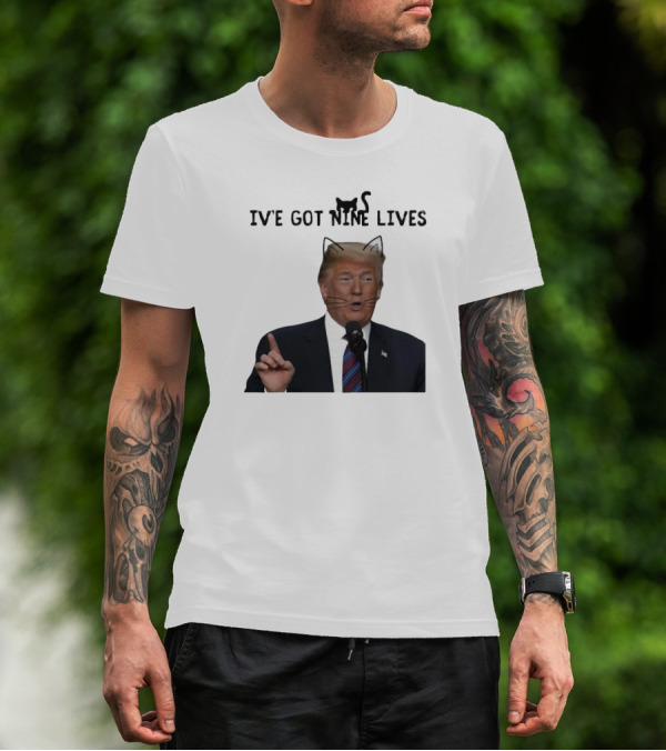 Trump Cat Nine Lives Felon 2024 Florida Pennsylvania T-Shirt