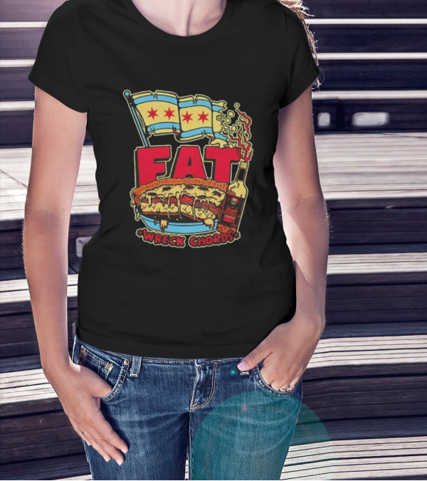 Fat Wreck Chords Chicago IL Deep Dish Pizza And Whiskey September 19 T-Shirt