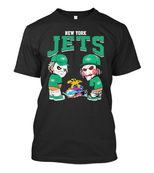 Michael Myers Billy The Puppet New York Jets NFL Teams Halloween T-Shirt